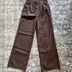 SHEIN Chocolate Corduroy Trousers